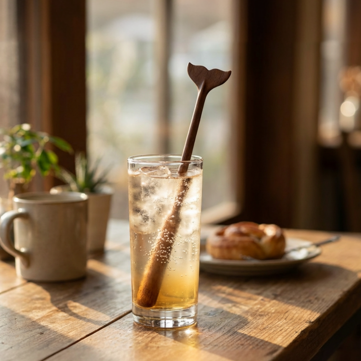 옻칠 우드 머들러 하이볼 칵테일 롱 머들러 스틱 나무 티스푼 하트 고래 4,400원