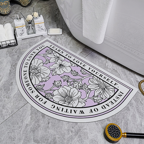 위더홈 플라워 하프문 물 흡수 카페트 6,300원