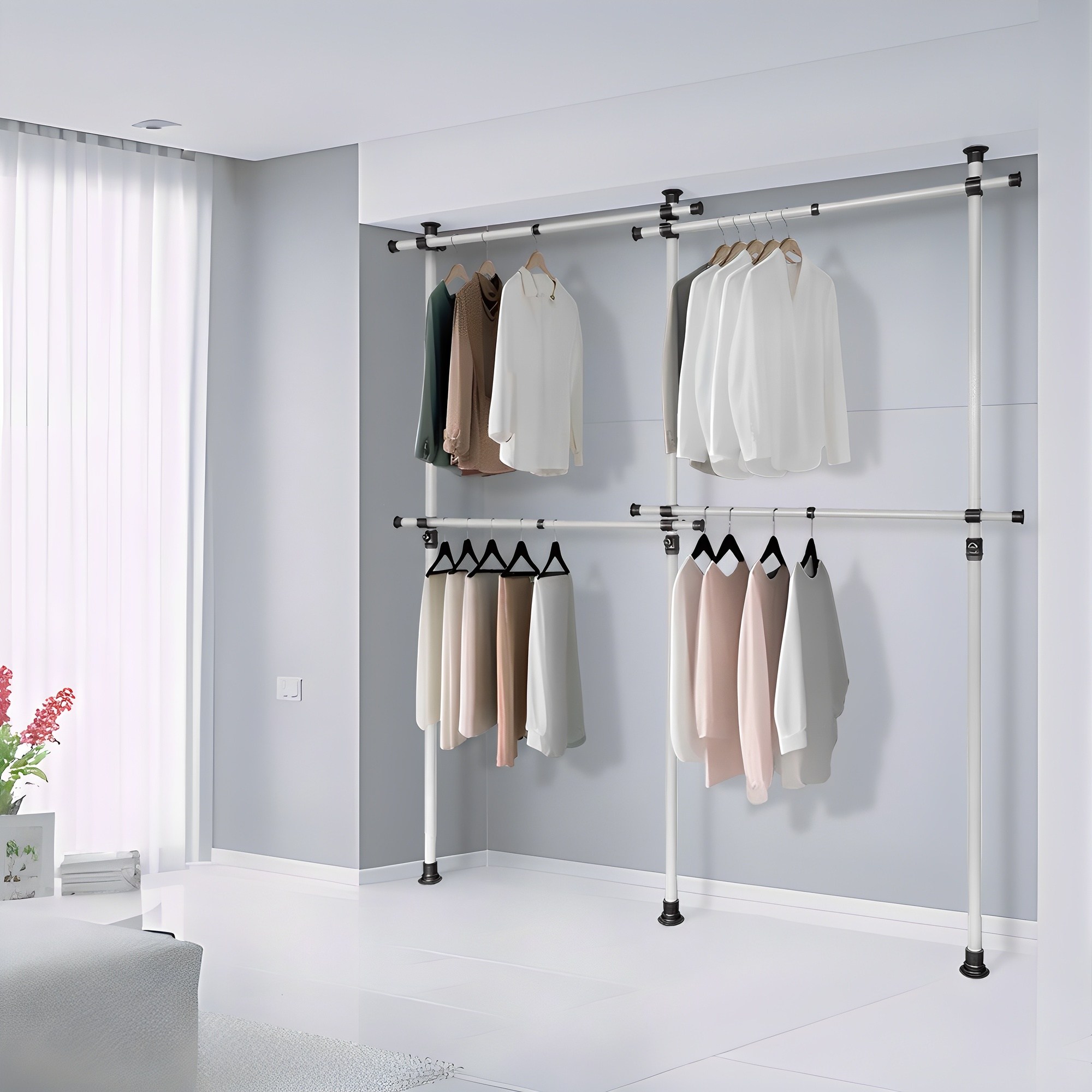 가화홈시스 기본형 4단 옷걸이 행거 NLB3400 32,400원