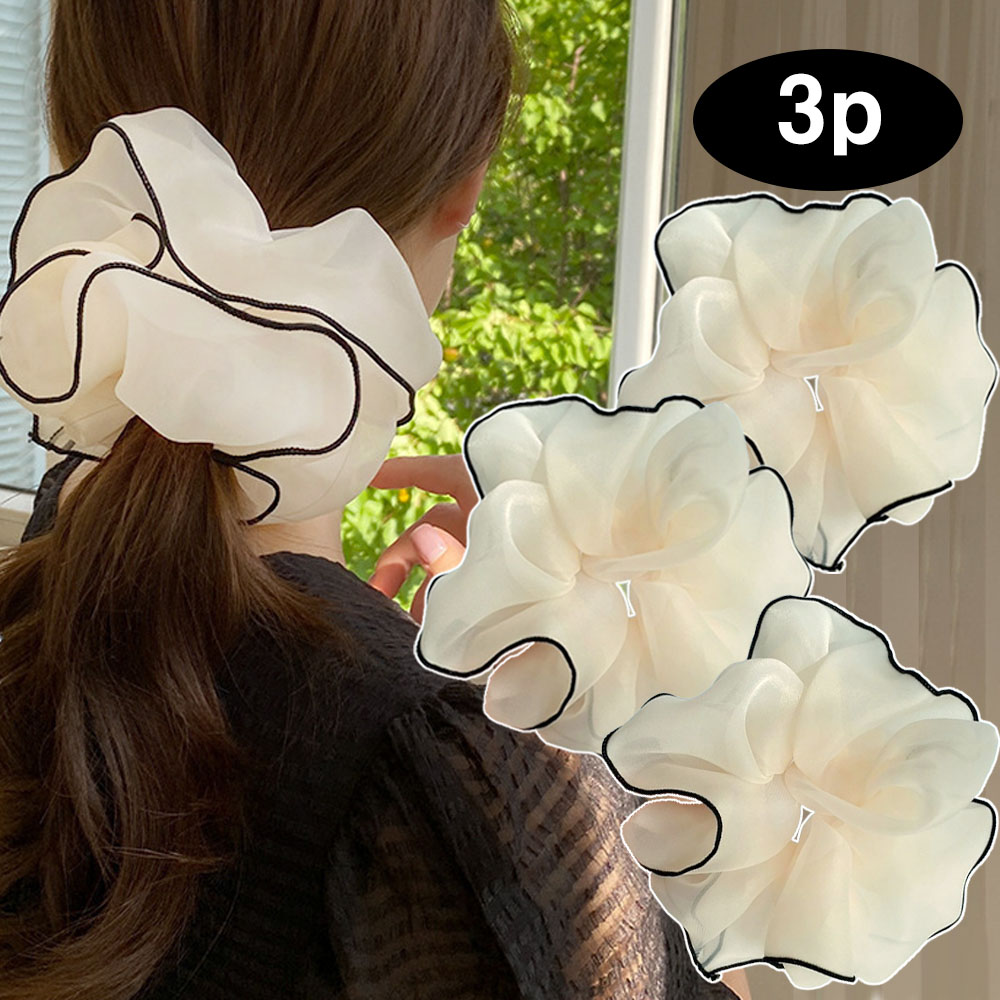 은꽃밴드 여성 헤어 곱창끈 17cm 진짜 크다 곱창밴드 그랑 슈슈 머리끈 세트 9,990원