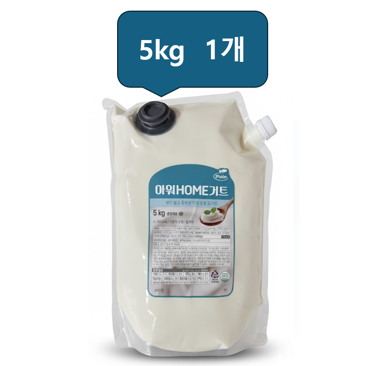 냉장 아워홈 플레인요거트 가당 데어리젠 5kg, 5kg, 1개 23,570원