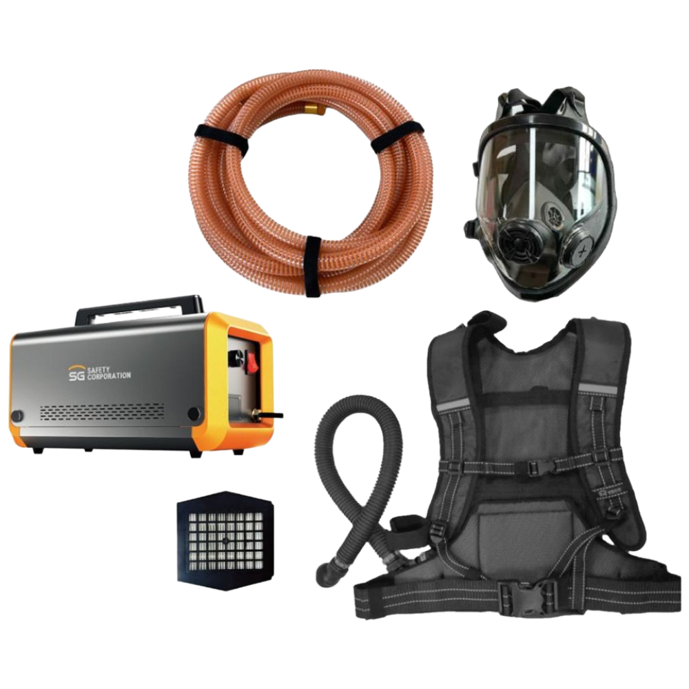 [SG생활안전] 송기마스크(전동송풍기형) HM-5200/4E / 1인용세트, 1개 2,278,700원