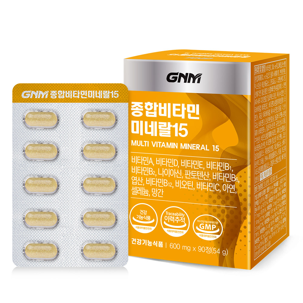GNM 자연의품격 종합비타민 미네랄15, 90정, 1개 11,890원