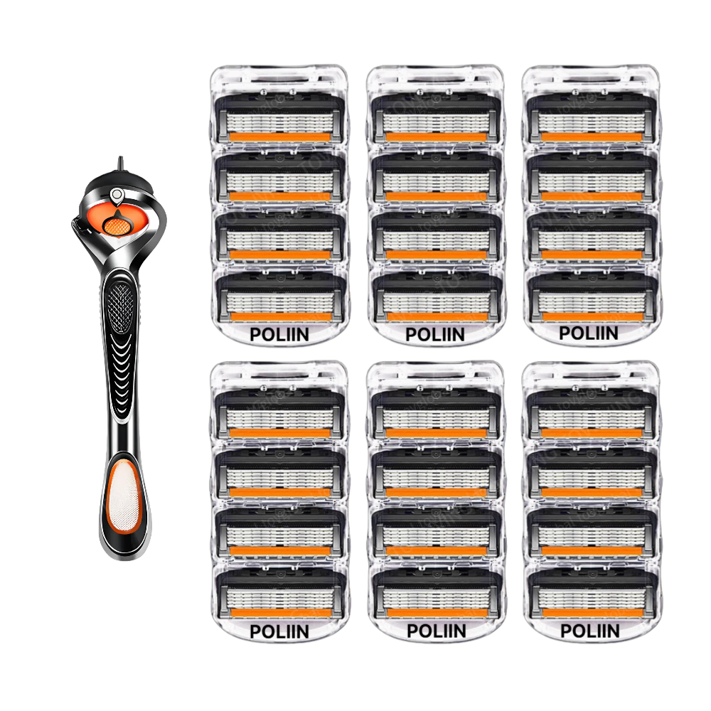 POLIIN 호환 신형 프로글라이드 질레트 면도날 블랙주황+ 스윙 면도기 19,950원