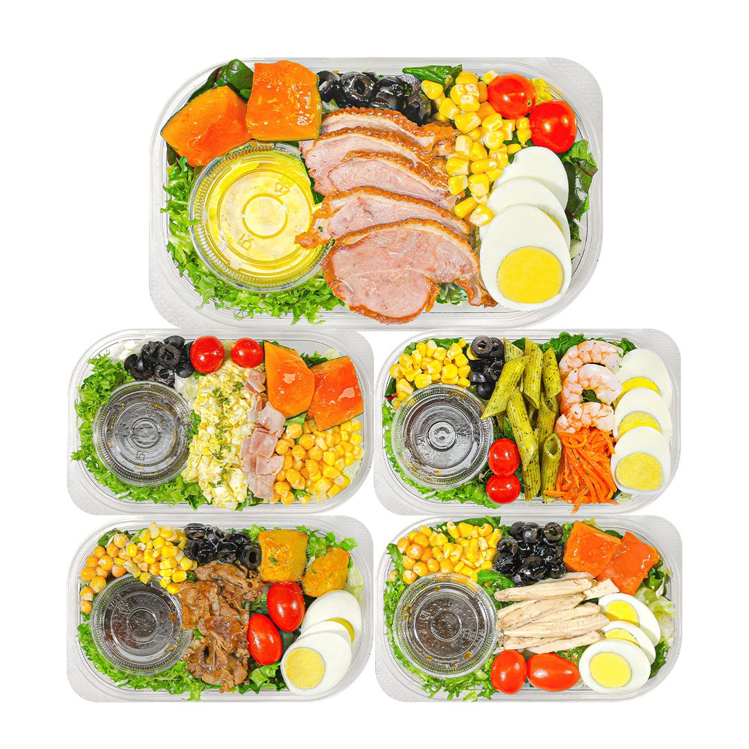 [한끼그린] 토핑가득! 5팩 고단백 샐러드 식단 총1.52kg(우삼겹+훈제오리+닭가슴살 샐러드I+에그마요+새우바질), 1개, 1.52kg 38,000원