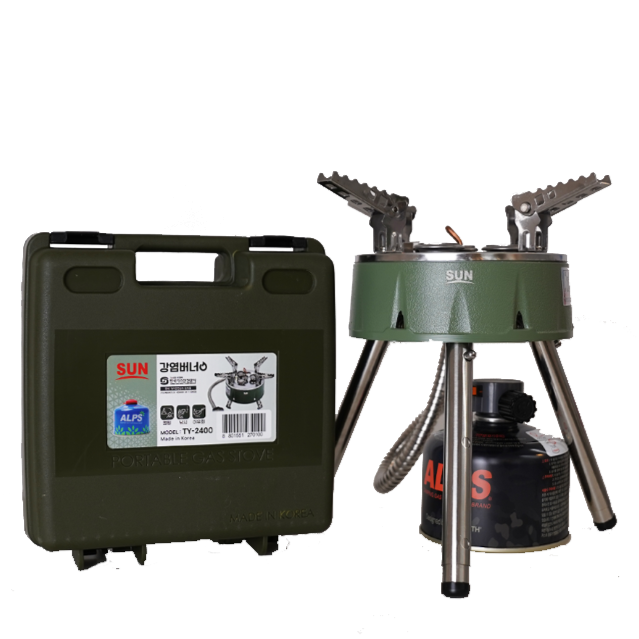 썬연료 초고화력 그리들버너 캠핑 이소 가스 강염버너 TY-2400, 1개, 밀리터리 51,000원