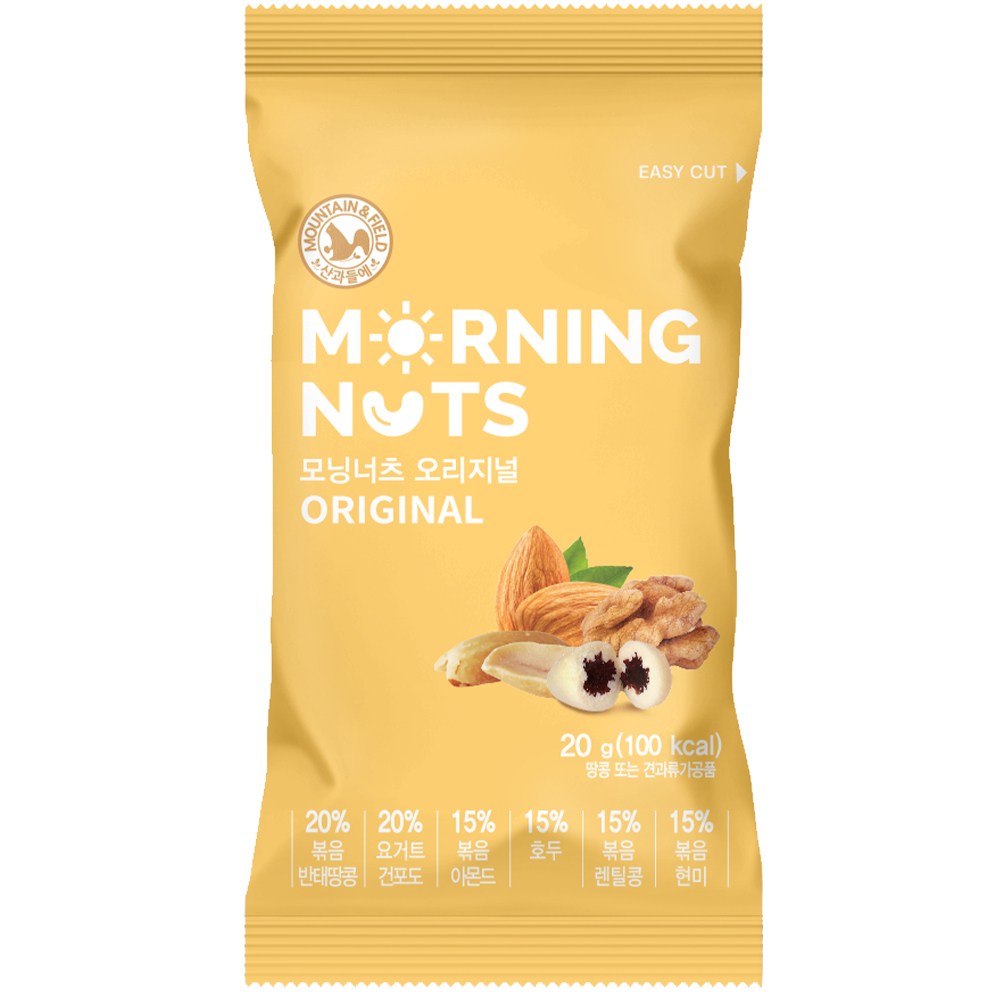 산과들에 모닝너츠오리지널 하루견과 20g, 100개 37,500원