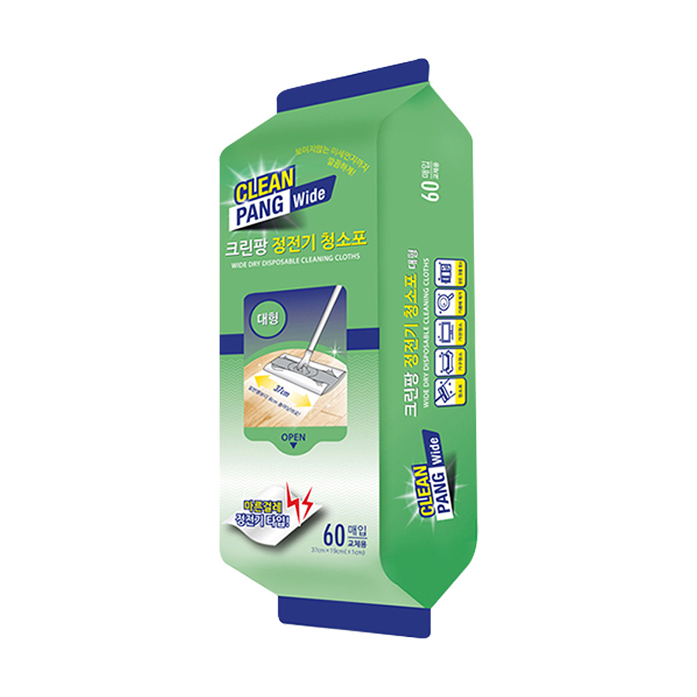크린팡 정전기청소포 대형 60매 1,950원