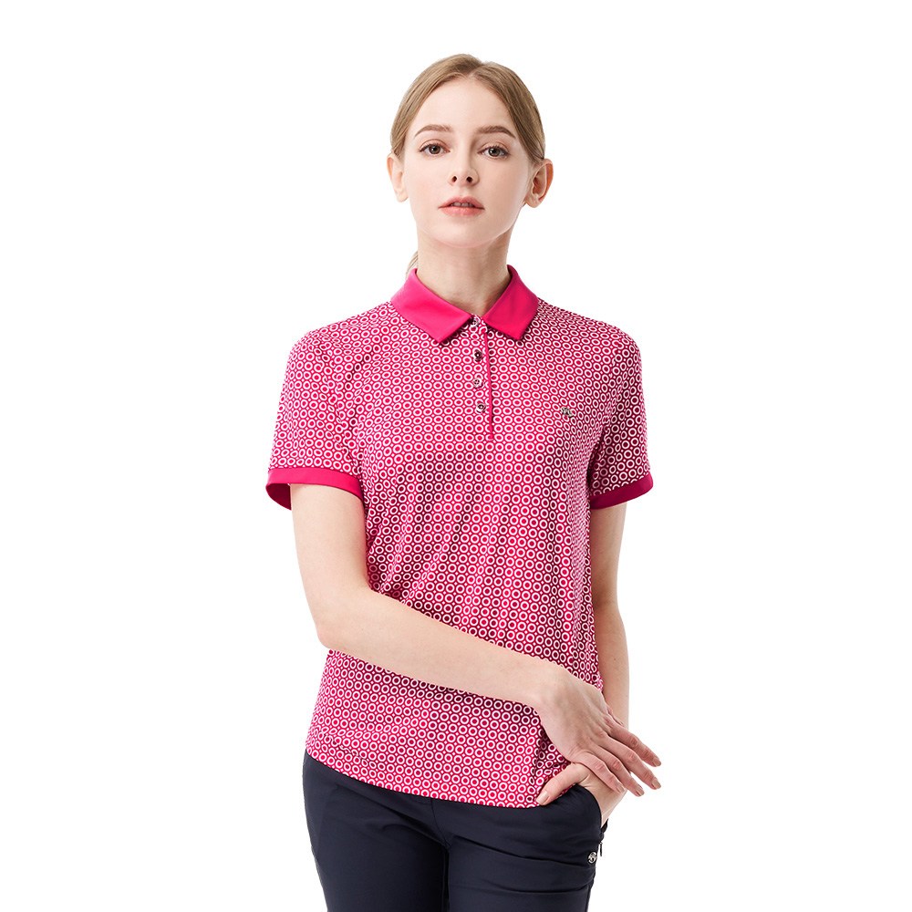 PWX Q223-3423-25 여성 프린트 카라티셔츠 23,900원