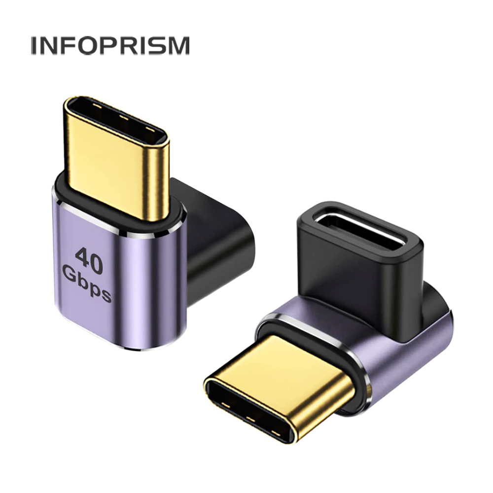 INFOPRISM / C타입 USB 4.0 90도 각도 변환 OTG 꺾임 젠더 (L형) 9,600원