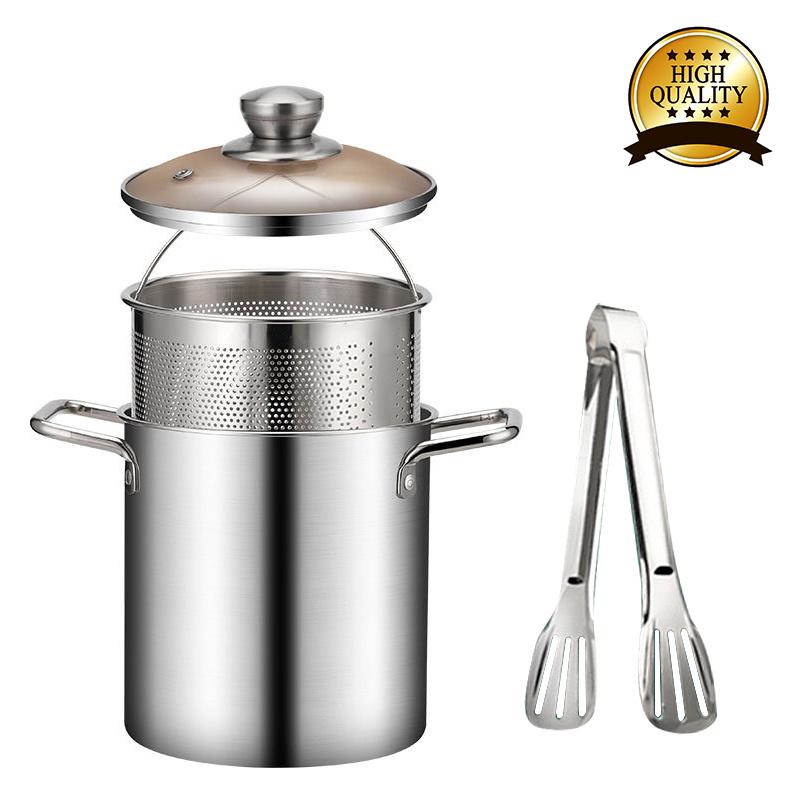 업그레이드 멀티팟세트 스텐304 IH멀티팟 냄비 멀티팟+필터+바스켓 세트 3.0L 튀김 냄비 캠핑 가정용 스탠냄비 라면냄비 양수냄비 튀김솥 17,570원
