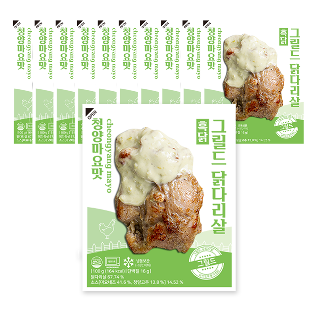 흑닭 그릴드 닭다리살 청양마요맛, 100g, 10개 26,800원