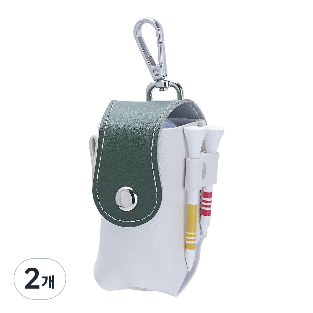 그린유니언 9Color 화이트 골프공 파우치 골프 볼 주머니 케이스, 2개, 그린 15,900원