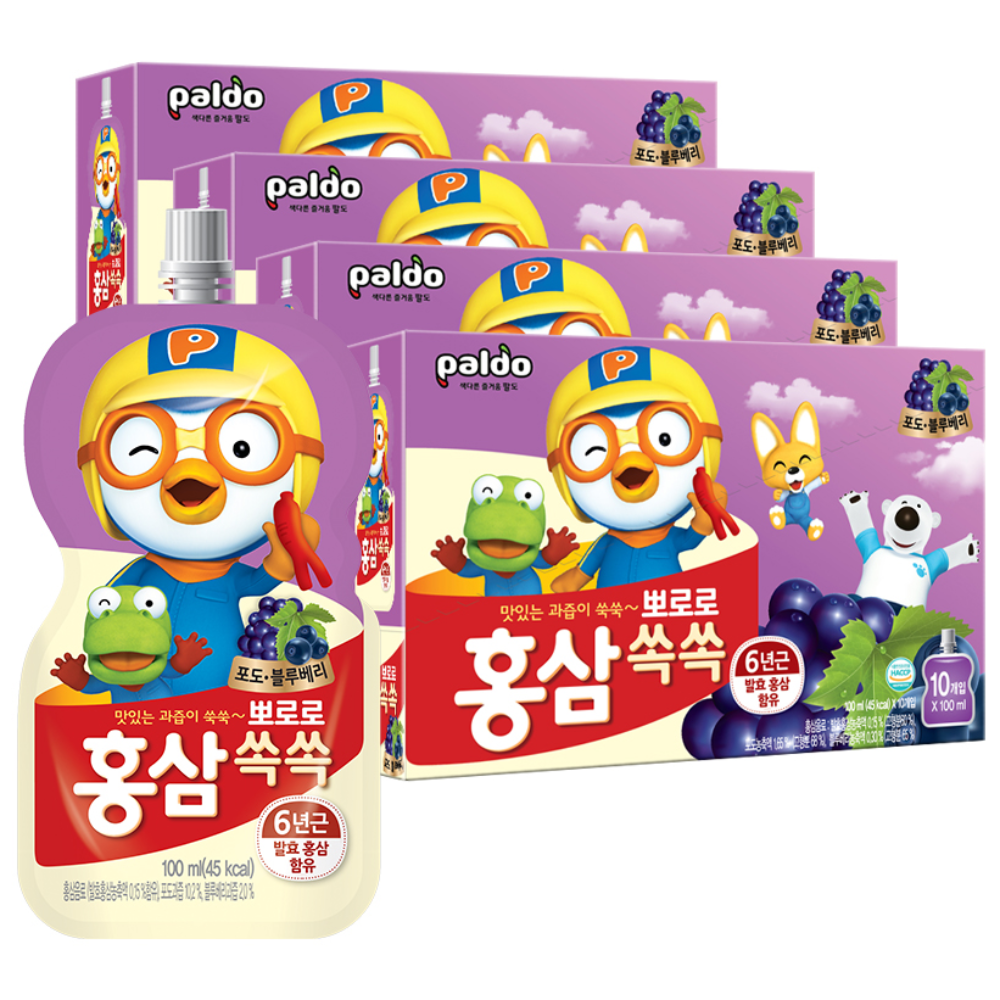 팔도 뽀로로 홍삼쏙쏙 포도블루베리맛 음료 22,280원