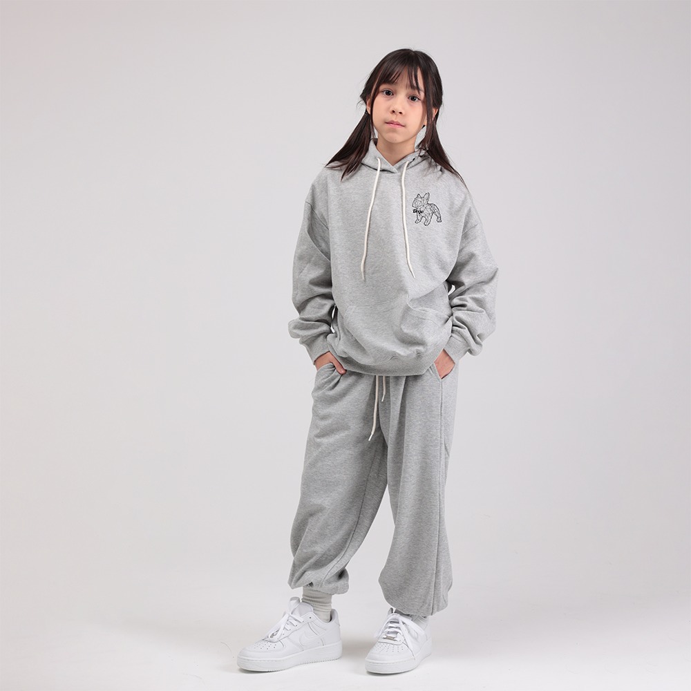 [국내 생산] 마고주니어 불독 기모 오버핏 후드티 & 조거팬츠 상하복세트 [키 120,130,140,150,160] 42,900원