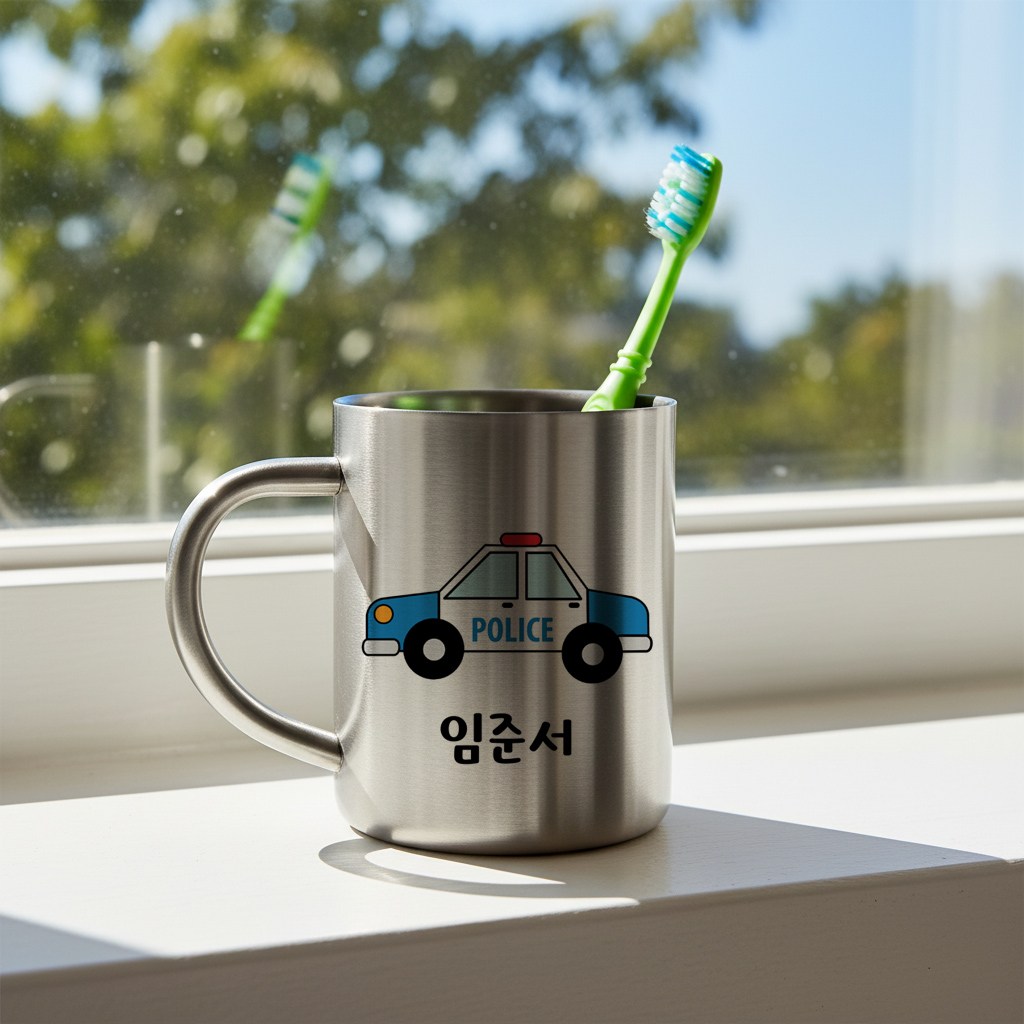 올스텐 어린이집 유치원 양치컵 이름 캐릭터 사진 양면 각인 스텐304 이중스텐컵 12,900원