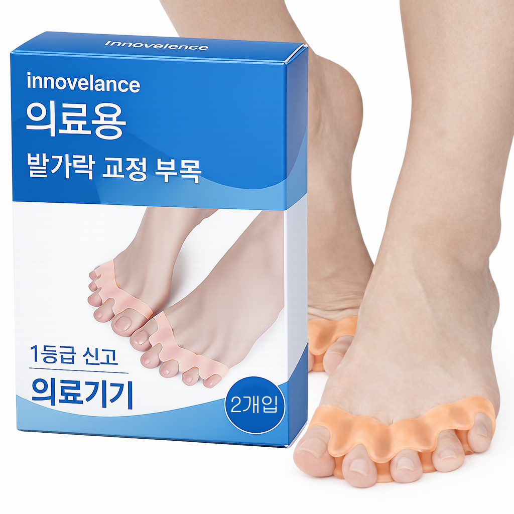 이노밸런스 의료용 무지외반증 실리콘 발가락 교정기 투명 스킨, 1개 18,900원