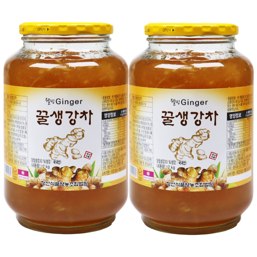 자연톡 고흥 웰빙 꿀 생강차 진저 청, 1개, 2kg, 2개입 29,500원