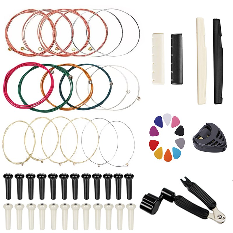 케이투엠 기타 줄 컬러 스트링 브릿지 핀 너트 새들 리무버 줄감개 피크 케이스 조합 세트, 1개 8,800원