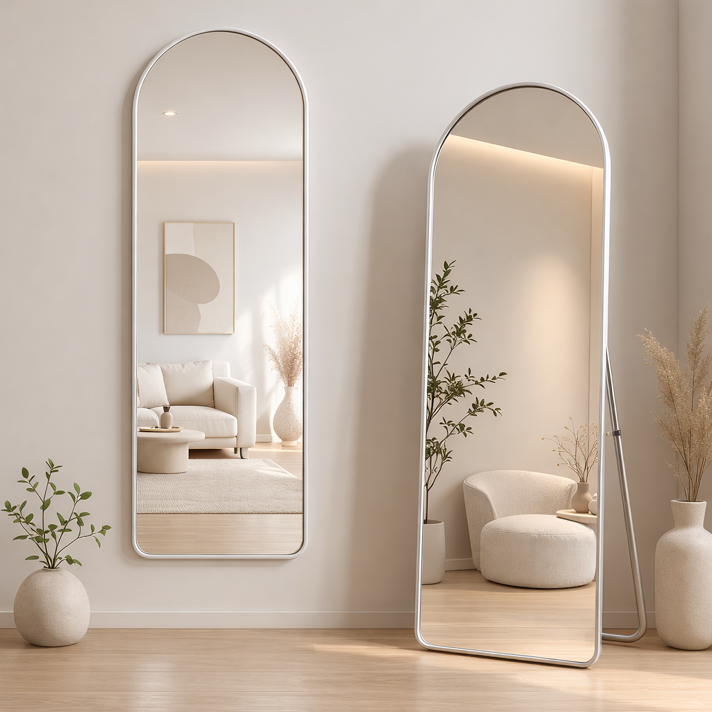헤븐하임 스탠드 벽걸이 아치형 전신거울, WHITE-화이트 22,900원