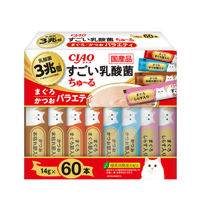 이나바 챠오 스고이 유산균 츄르 버라이어티 60P 고양이간식 30,900원