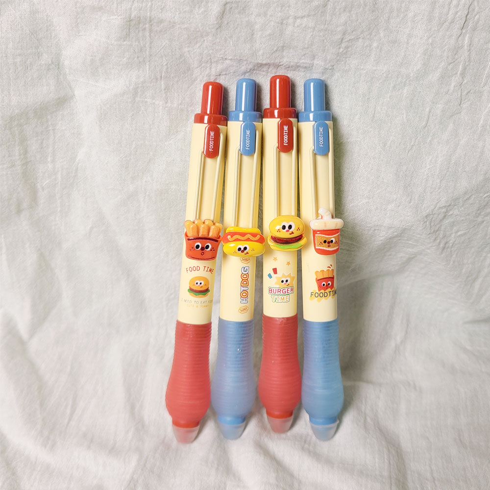 비비드 벌브 0.5mm 지워지는 젤리 볼펜 캐릭터 노크식 볼펜, 4개입, 스낵바 7,900원