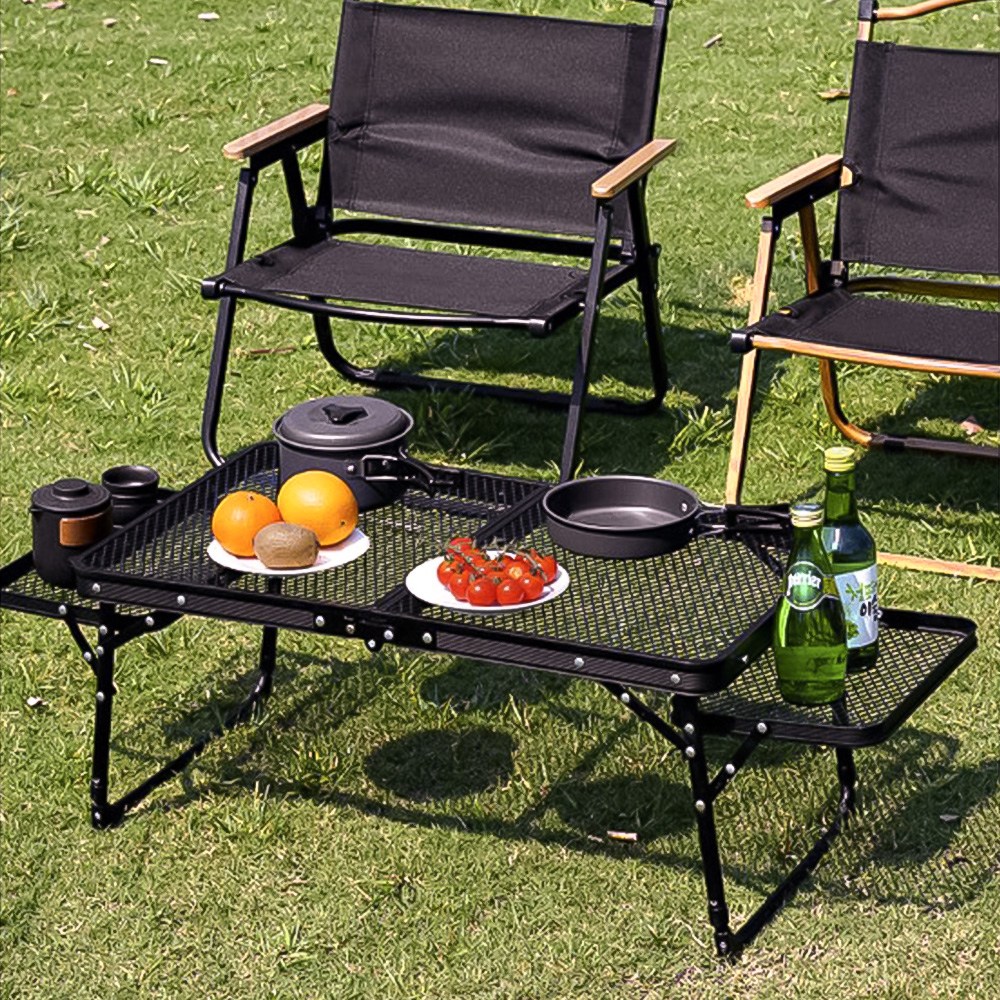 원쿡 경량 아이언 메쉬 접이식 캠핑 테이블 휴대용 캠핑용 야외 식탁 매쉬 블랙 1개, 블랙 44,900원