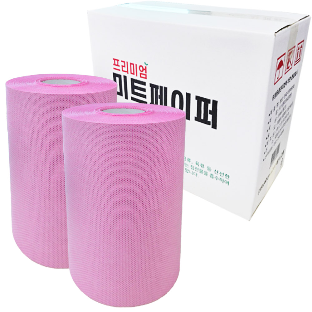 두툼한 프리미엄 미트페이퍼 대용량 업소용, 핑크, 400매(200매X2롤), 1개, 400매 47,550원