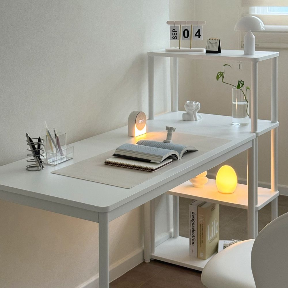 (10만원 즉시할인) 홈리 노트르 베이직 오피스 컴퓨터 화이트 학생 책상 책장 의자 데스크 600/800/1000/1200/1400 184,000원