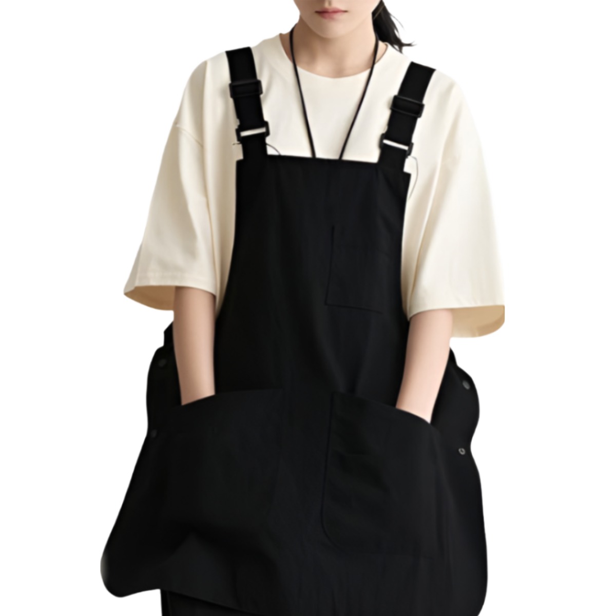 누아니 카페 바리스타 편한 방수 앞치마 1+1, 딥블랙+딥블랙, 1개 32,000원