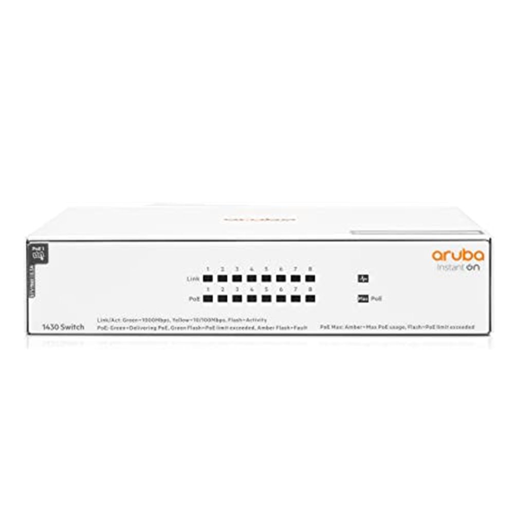 HPE Aruba 1430 8G R8R46A 1Gbps 8포트 POE 스위치허브 64W, 단일상품, 1개 240,000원