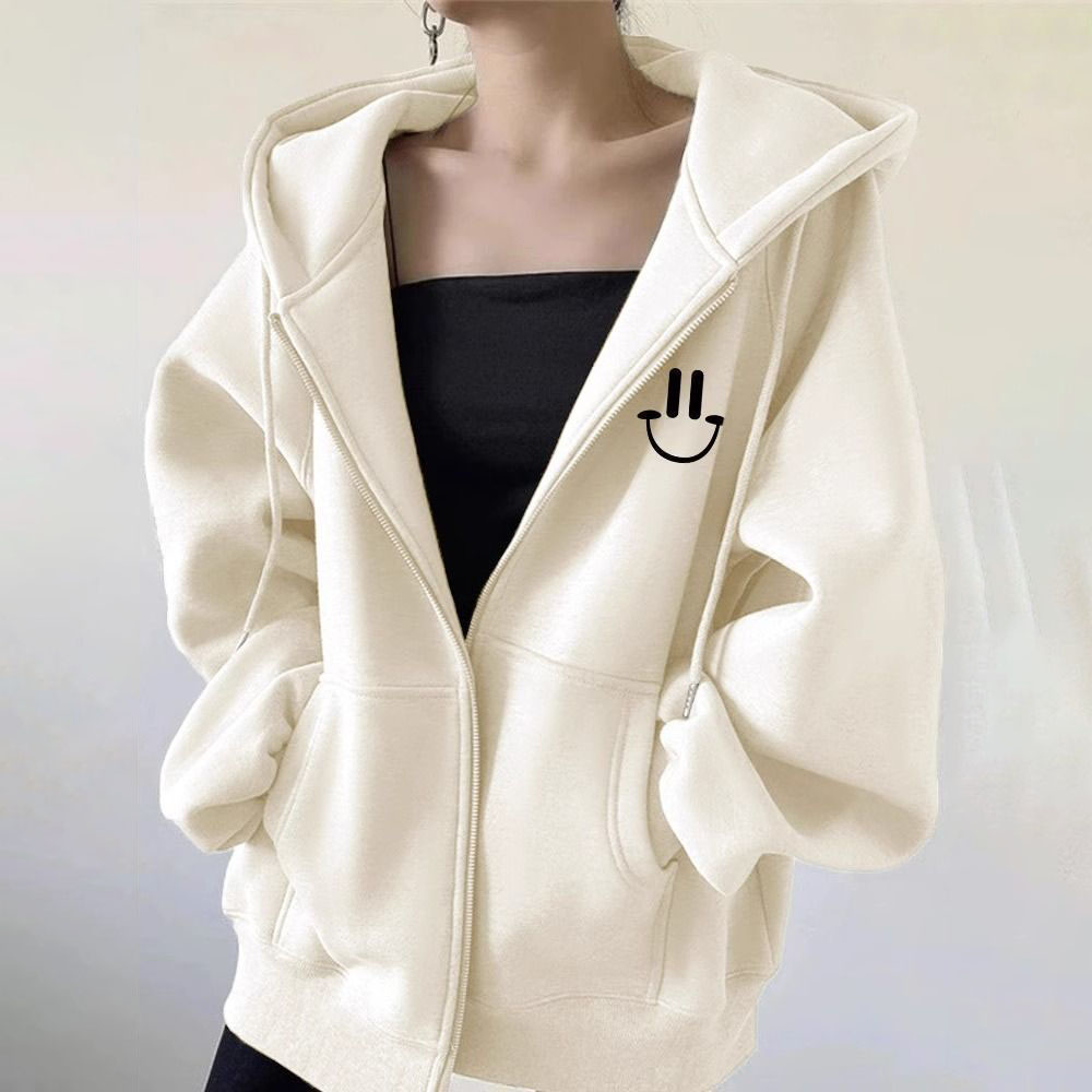 지고다그 1+1여성용 후드 집업 맨투맨 빅사이즈 루즈핏 두꺼운 캐주얼 아우터 WY74290 27,000원