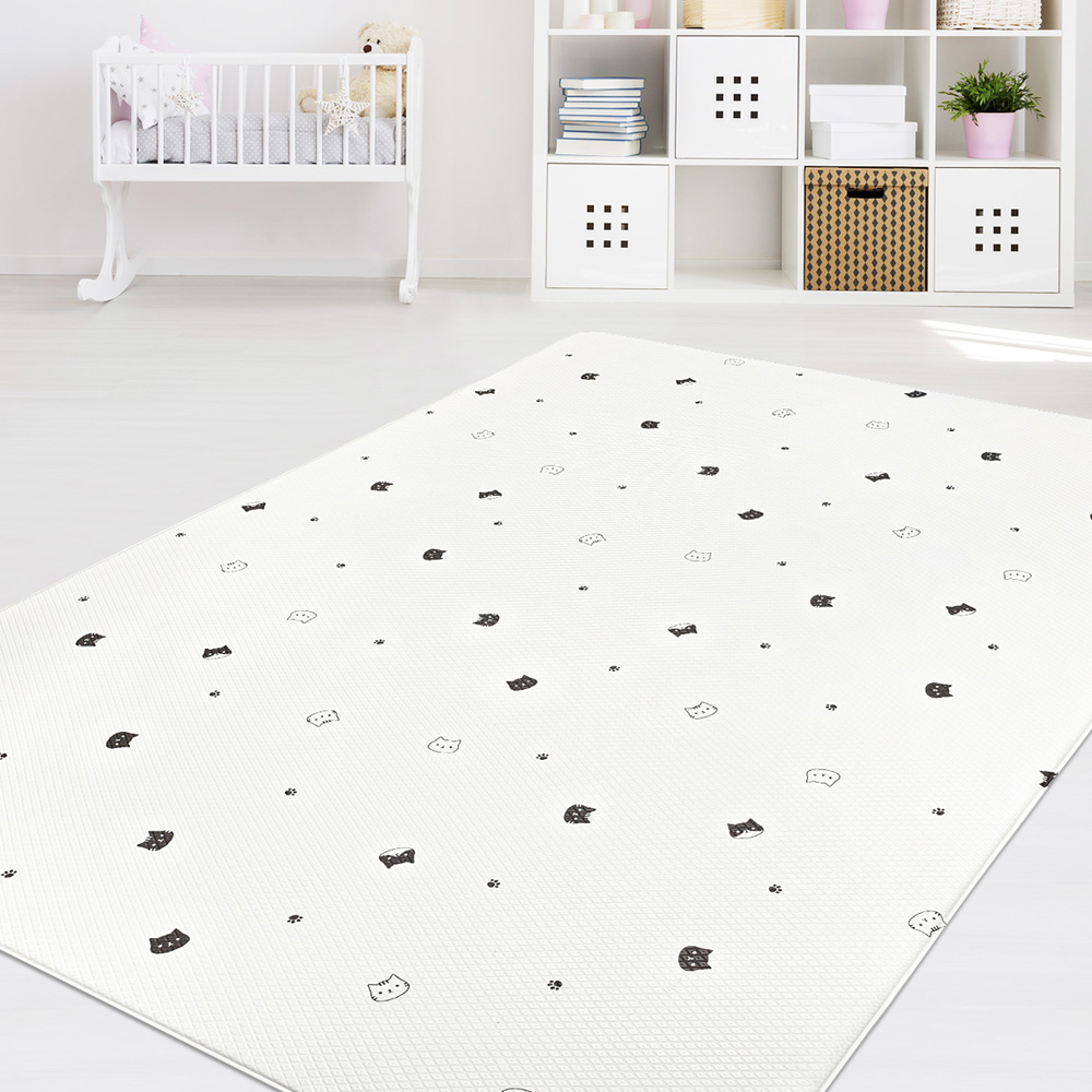 거실 바닥 PVC 쿠션 놀이방 매트 12T, 야옹이 82,500원