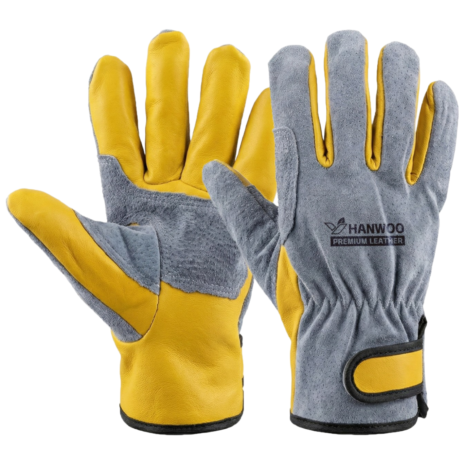한우 용접장갑 양돈피 알곤 작업용 가죽장갑, 10개, 노랑+회색 혼합 40,500원