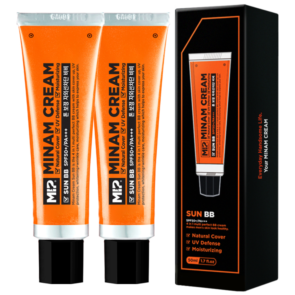 미프 남성용 미남 썬 비비크림 SPF50+ PA+++ 50ml, 단일 색상, 2개 29,800원
