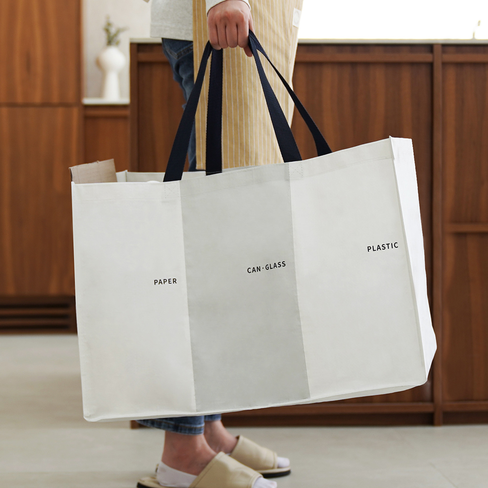 가쯔 일체형 타포린 재활용 분리수거함 3칸 6,890원