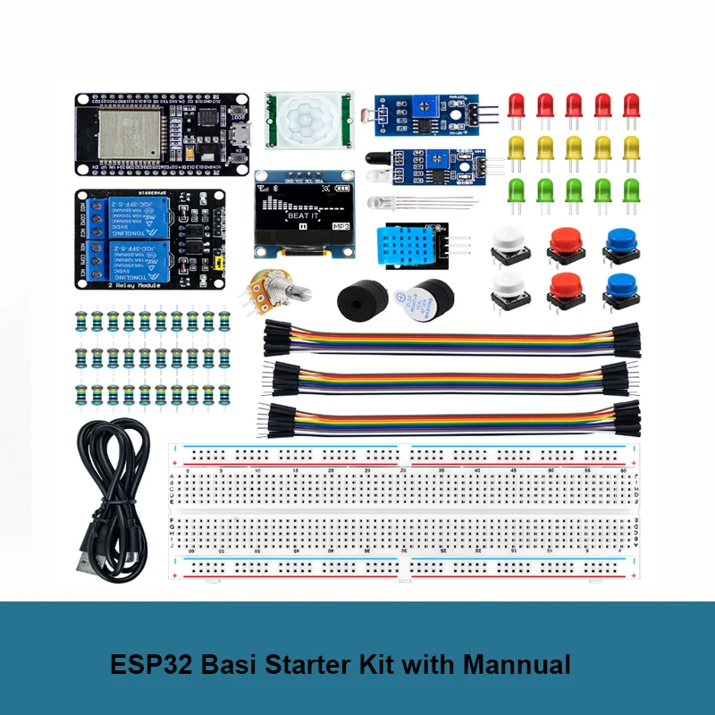 ESP32 WIFI IOT 개발 보드 용 새로운 스타터 키트 Arduino IDE와 호환되는 튜토리얼이 포함 된 DIY 학습 30,700원