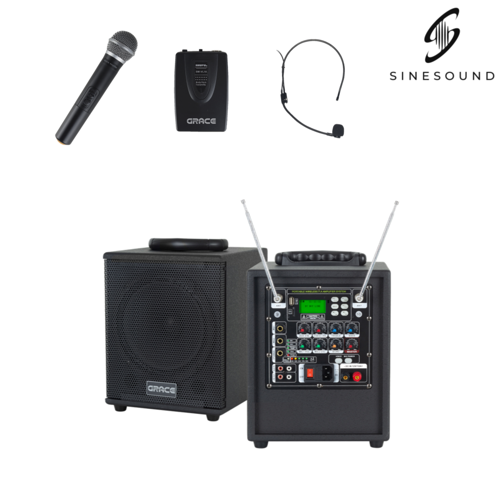 카날스 KANALS EG-180 200W 이동형 충전식 스피커 블루투스 무선 마이크 2채널 379,260원