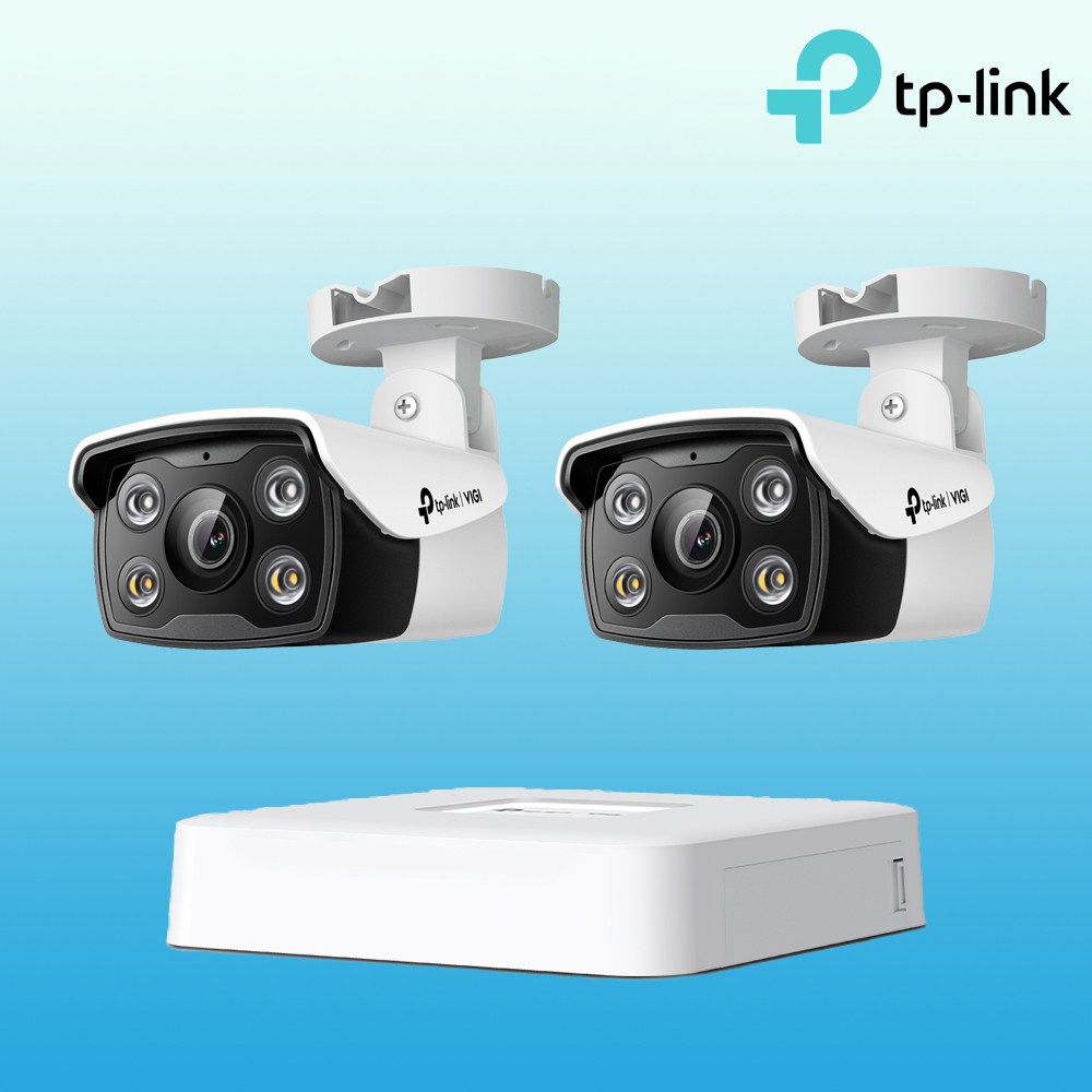 티피링크 [ CCTV 2대 자가설치 세트] CCTV VIGI C350*[2개] + VIGI NVR1104H-4P 4채널 PoE 녹화기 389,000원