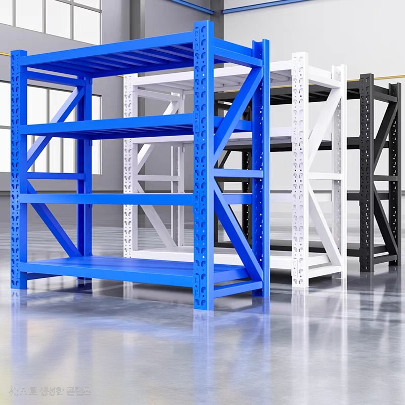 하중200KG~  볼트필요없는 조립식 앵글선반,공장또는 창고용 철제선반 정리용 앵글선반 4단 5단 6단 239,000원