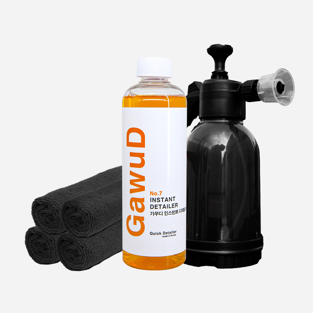 가우디 나혼자세차 3분 물없는 간편세차 광택제 압분기 타월4장 세트, 1세트, 500ml 17,990원