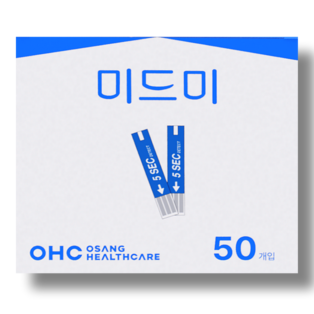 YL와이엘 미드미 시험지 50매 100매 150매 200매 250매 (혈당 측정 검사지 혈당지 OHC 오상헬스케어) 135,000원