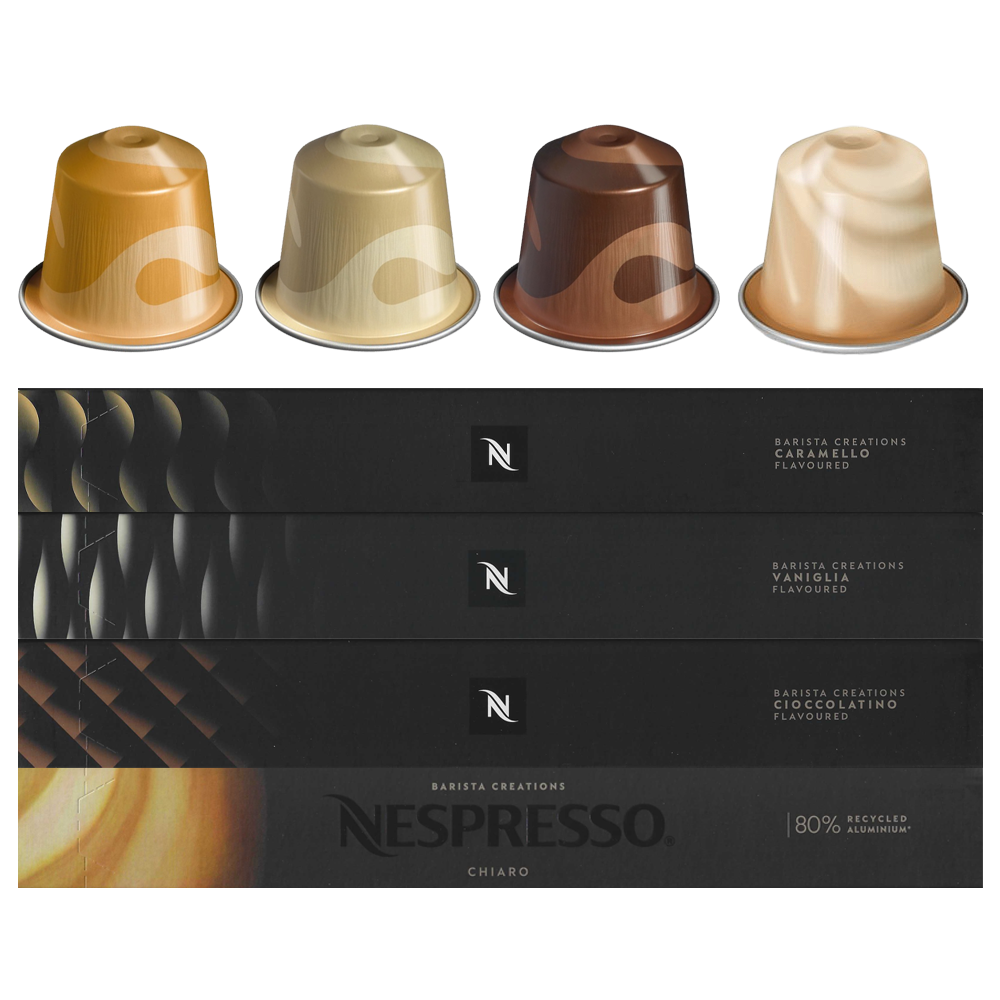 네스프레소 정품 캡슐 오리지널 바리스타 4종 세트 키아로 초콜릿향 바닐라향 캐러멜향, 5g, 4개, 10개입 44,800원