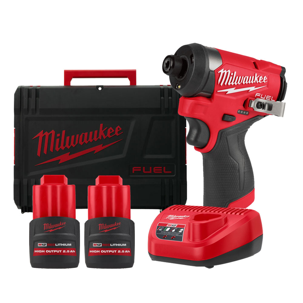 밀워키 M12 FID2-252X 충전 임팩 드라이버 12V 2.5Ah 고출력 배터리 2개 세트, 1개 265,840원