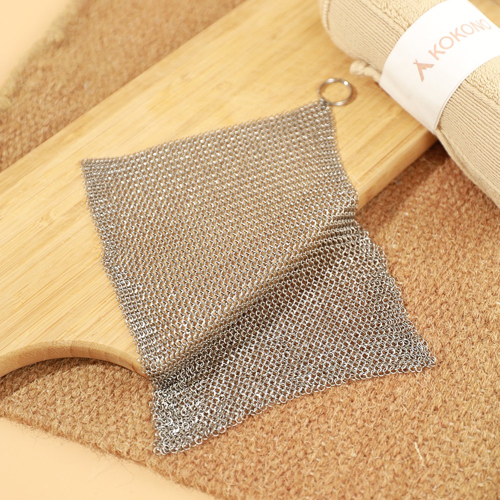 코코노 316 스텐 수세미 주방 설거지 반영구 철 스텐링 와인잔 세척 15*15cm, 1개 9,900원