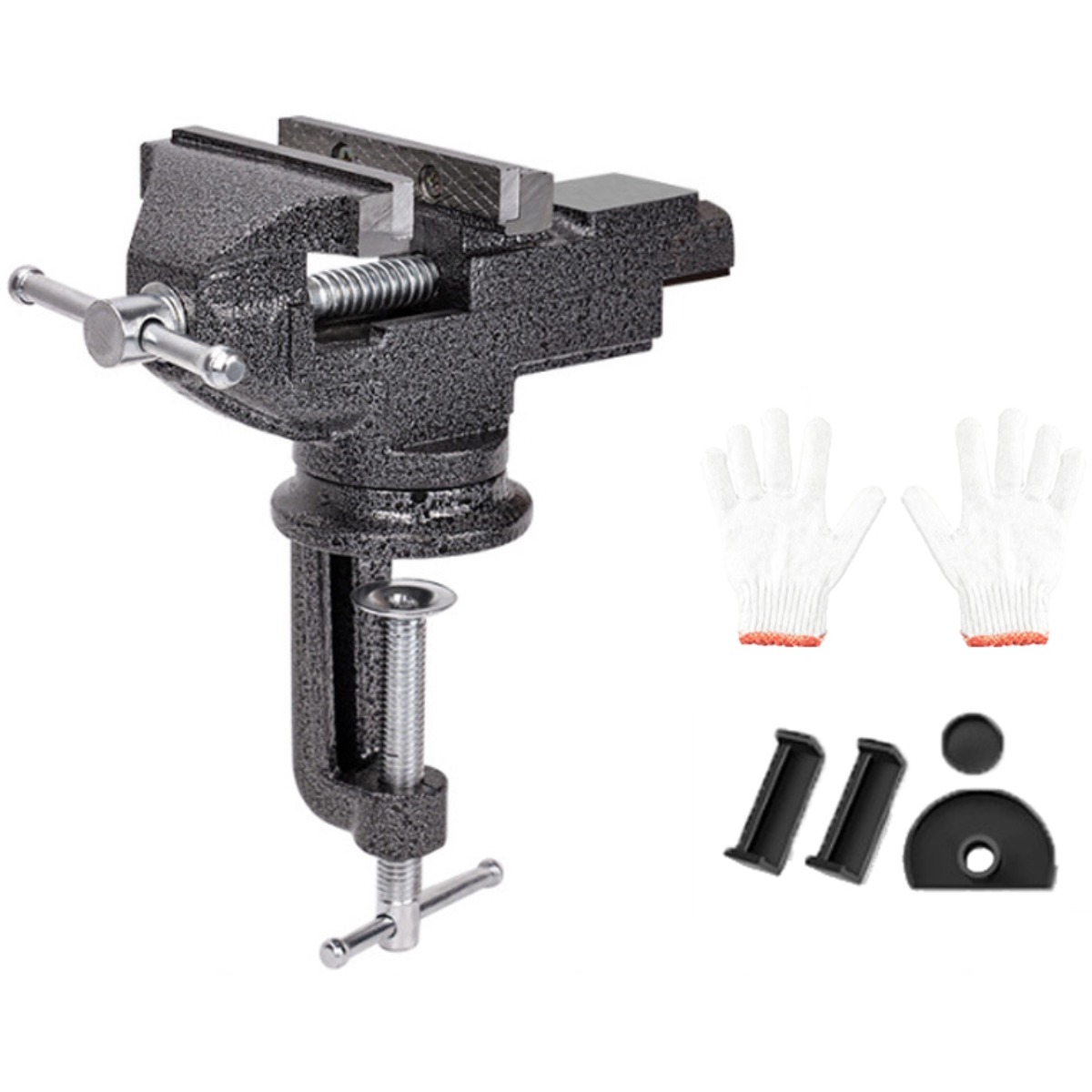 수평 360도 회전 탁상 바이스 3인치 정밀 가공 목공 산업용 바이스 클램프, 1세트 26,600원