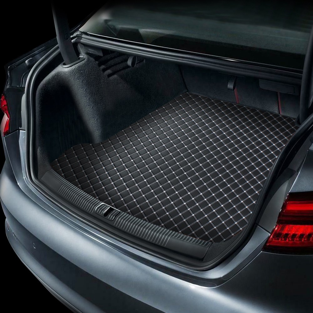 지엠지모터스 자동차 트렁크매트 카매트 퀼팅 가죽 콤파, 블랙앤화이트스티치(트렁크만) 39,900원
