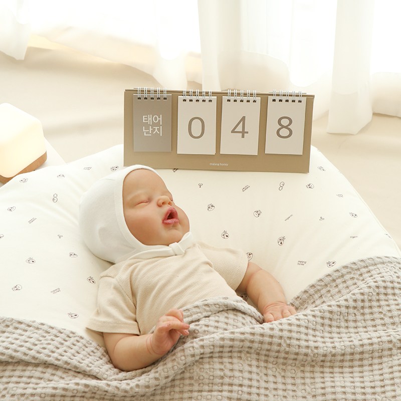 말랑하니 신생아 디데이달력 4칸, 밀크베이지, 1개 8,500원
