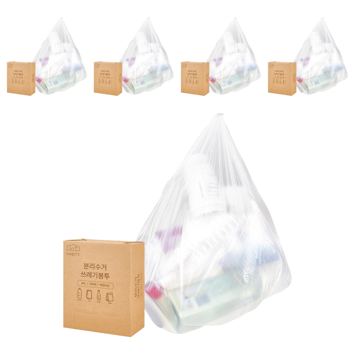 하비티 배접 분리수거 쓰레기 비닐봉투 박스포장 200매 43,780원
