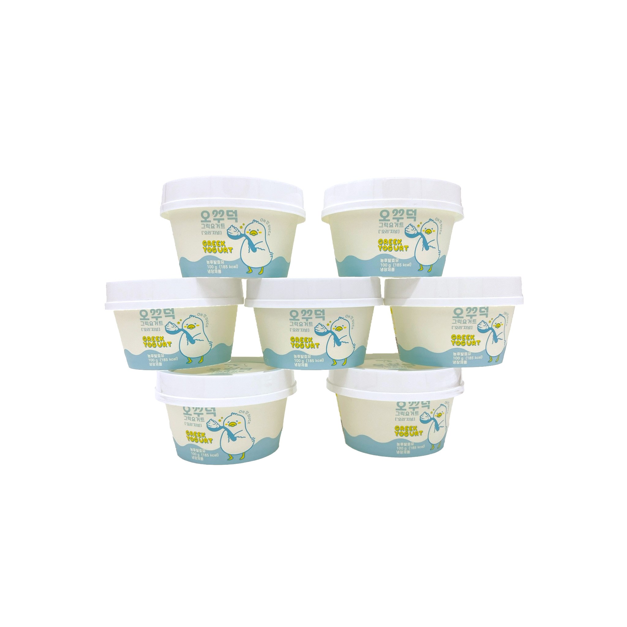 밀팜 오꾸덕 떠먹는 무가당 그릭요거트 수제 플레인 유산균 농후발효유, 100g, 7개 28,000원